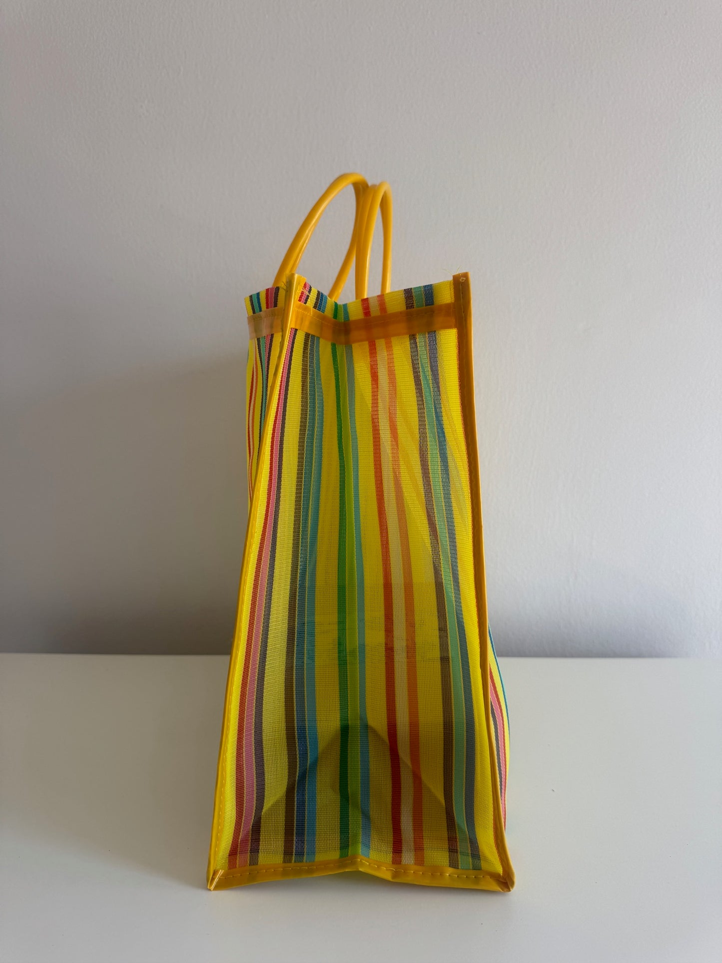 Bolsa Malla Grande Amarilla
