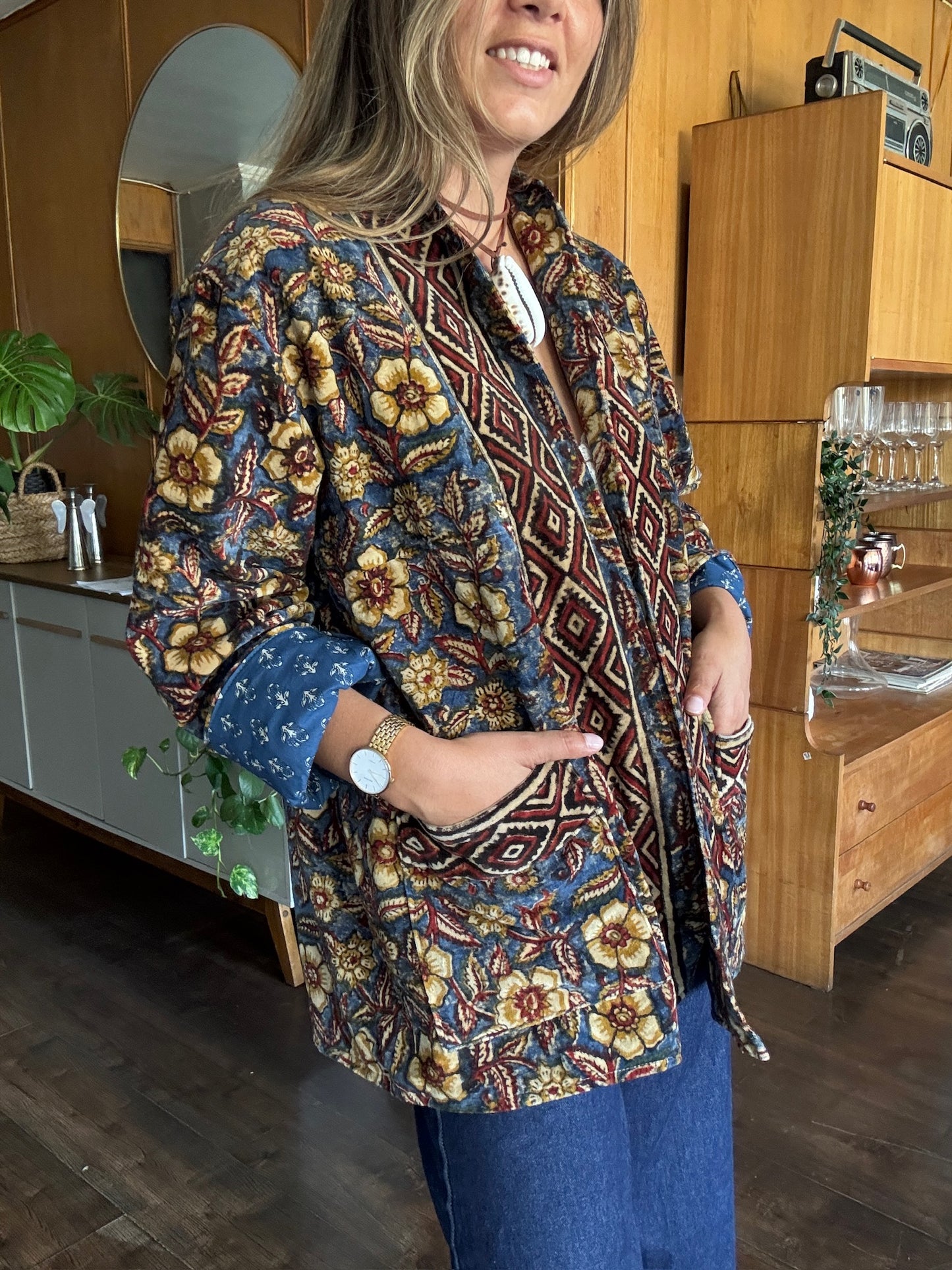 Chaqueta velvet azul
