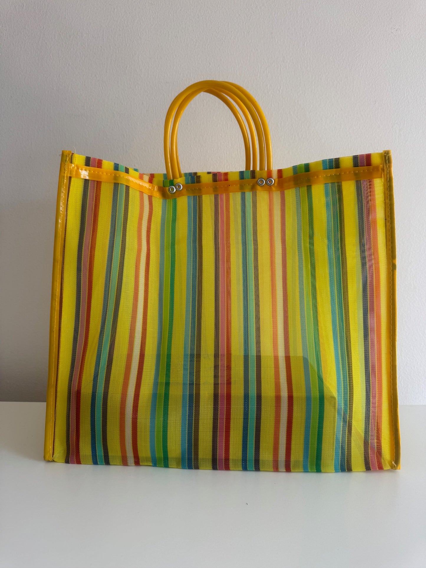 Bolsa Malla Grande Amarilla